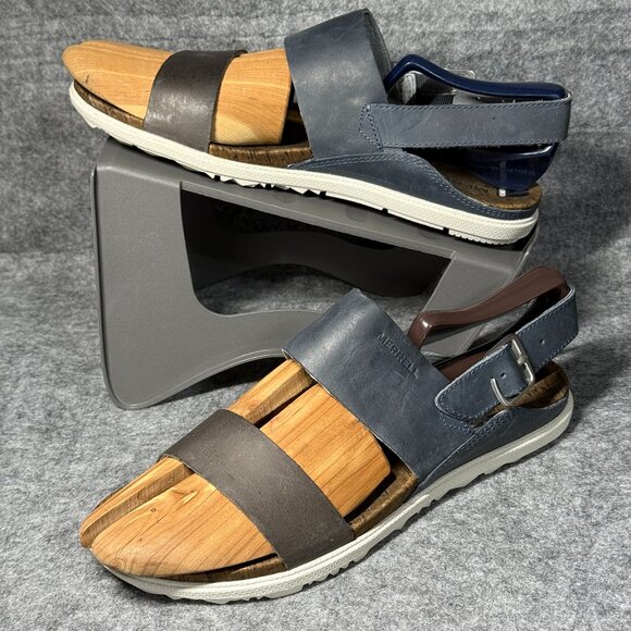 Merrell Around Town Sandals - Size 9 - Leather Backstrap Slingback Outdoor Shoes - Picture 1 of 12
